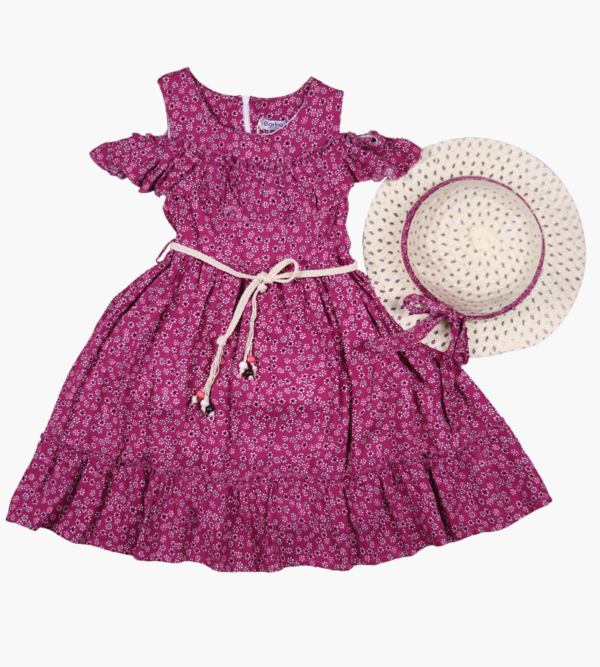 3588 - Omuzu Fırfırlı Şapkalı